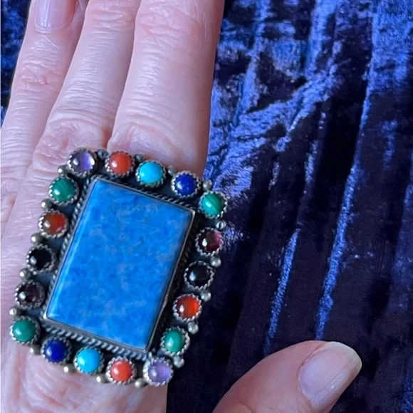 🎉HPBOLD! 925 Malachite Turquoise Onyx Coral Amethyst Lapis Garnet Sodali… - Picture 6 of 16